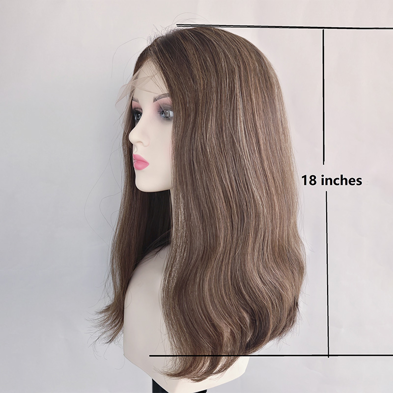 Front Lace Top Wig Lace top-#B6/10/12 Balayage-18 INCHES - Image 2