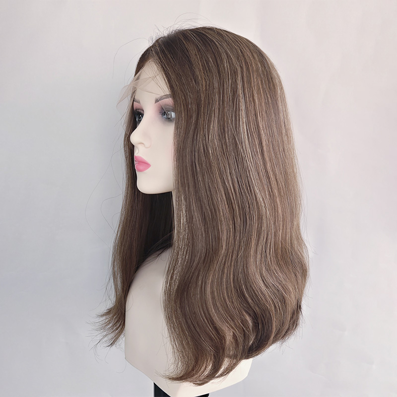 Front Lace Top Wig Lace top-#B6/10/12 Balayage-18 INCHES - Image 3